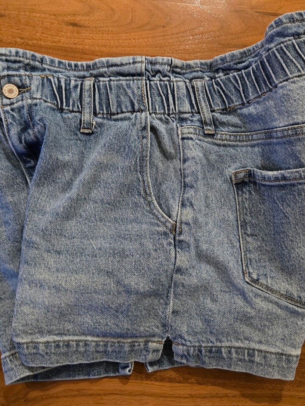 KanCan Maurices 90s High Rise Paperbag Waist Jean Shorts  Elastic Waist 27